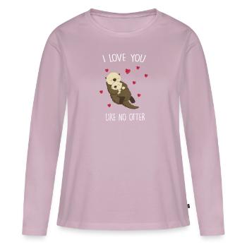 I Love You Like No Otter Beste Mutter Mama - Frauen Premium Bio Langarmshirt - Altrosa - Vorne - Julia (174cm)