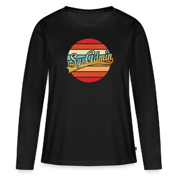 System Administrator Idées cadeaux - T-shirt manches longues Premium bio Femme - noir - Devant - Julia (174cm)