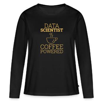 "Data Science" | Data Scientist - Frauen Premium Bio Langarmshirt - Schwarz - Vorne - Julia (174cm)