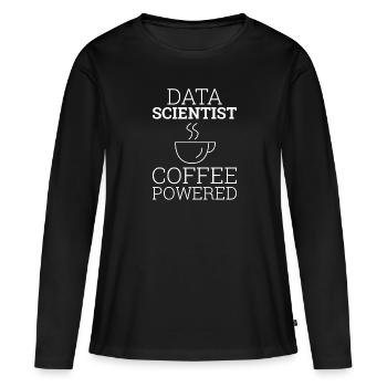 "Data Science" | Data Scientist - Frauen Premium Bio Langarmshirt - Schwarz - Vorne - Julia (174cm)