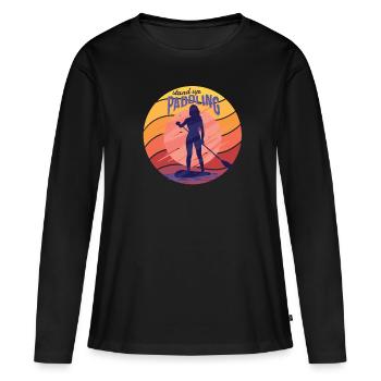 Paddle Stand Up Paddle SUP Paddle Board - Women's Premium Organic Long Sleeve Shirt - black - Front - Julia (174cm)