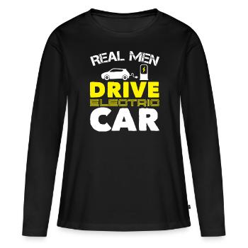E Auto Elektro Auto Grün - Frauen Premium Bio Langarmshirt - Schwarz - Vorne - Julia (174cm)