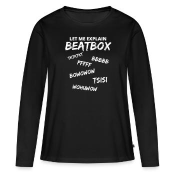 Beatbox / Beatboxing / Music / Beatbox battle Beat - T-shirt manches longues Premium bio Femme - noir - Devant - Julia (174cm)