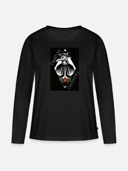 Tod der Konformität - Frauen Premium Bio Langarmshirt - Schwarz
