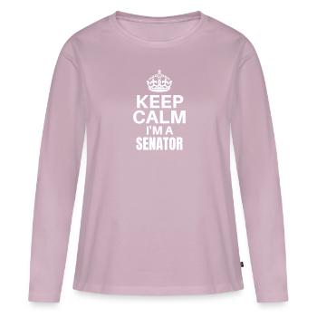 Keep Calm I’m A Senator, Funny Job Design - Women's Premium Organic Long Sleeve Shirt - dusky pink - Front - Julia (174cm)