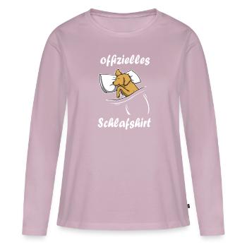 Offizielles Schlafshirt Oberteil Golden Retriver - Frauen Premium Bio Langarmshirt - Altrosa - Vorne - Julia (174cm)