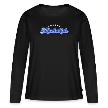 Mashallah Kosovo Style drapeau kosovar - T-shirt manches longues Premium bio Femme - noir - Devant - Julia (174cm)
