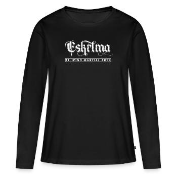 Eskrima Filipino Arts martiaux Kali Arnis Sparring - T-shirt manches longues Premium bio Femme - noir - Devant - Julia (174cm)