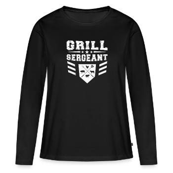 Grill Sergeant... Grillen - Frauen Premium Bio Langarmshirt - Schwarz - Vorne - Julia (174cm)