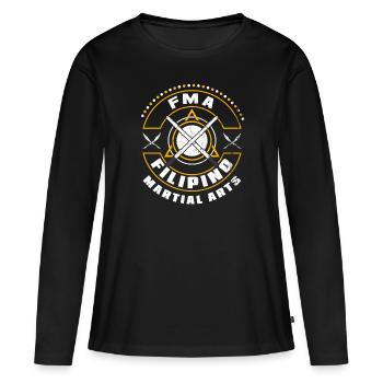 Eskrima Kali Arnis Filipino Sports de combat - T-shirt manches longues Premium bio Femme - noir - Devant - Julia (174cm)