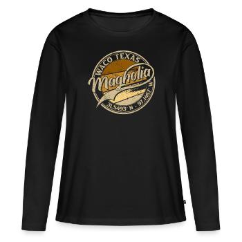 Magnolia Farms Silos Texas Waco Vintage & Retro - Frauen Premium Bio Langarmshirt - Schwarz - Vorne - Julia (174cm)