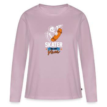 Skater of the Year Skateboard Waveboard Longboard - T-shirt manches longues Premium bio Femme - rose poudré - Devant - Julia (174cm)