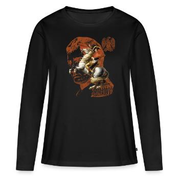 Napoleon 1 - T-shirt manches longues Premium bio Femme - noir - Devant - Julia (174cm)