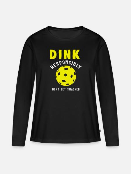 Pickleball Dink Funny - Women's Premium Organic Long Sleeve Shirt - black