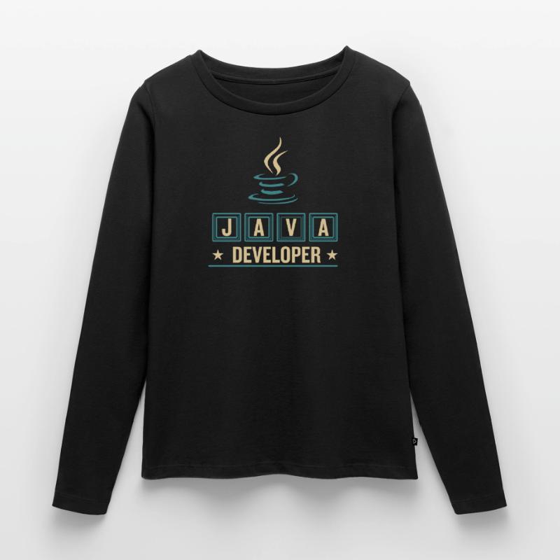 Java Developer Coffee Kaffee Women's Premium Organic Long Sleeve Shirt