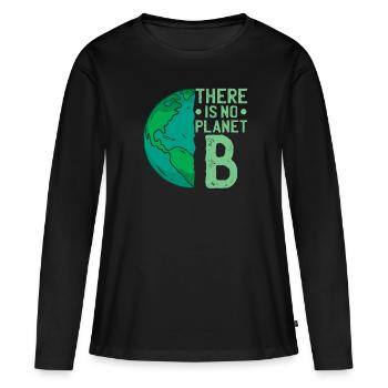 There is no Planet B - T-shirt manches longues Premium bio Femme - noir - Devant - Julia (174cm)