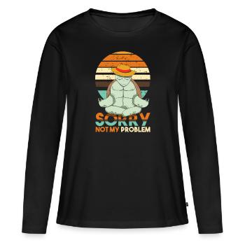 Désolé de ne pas avoir mon problème. pas mon problème - T-shirt manches longues Premium bio Femme - noir - Devant - Julia (174cm)