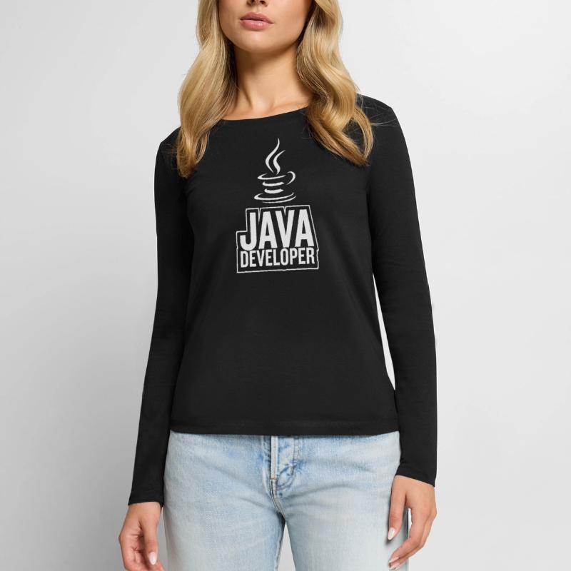 Café Java Developer Coffee T-shirt manches longues Premium bio Femme