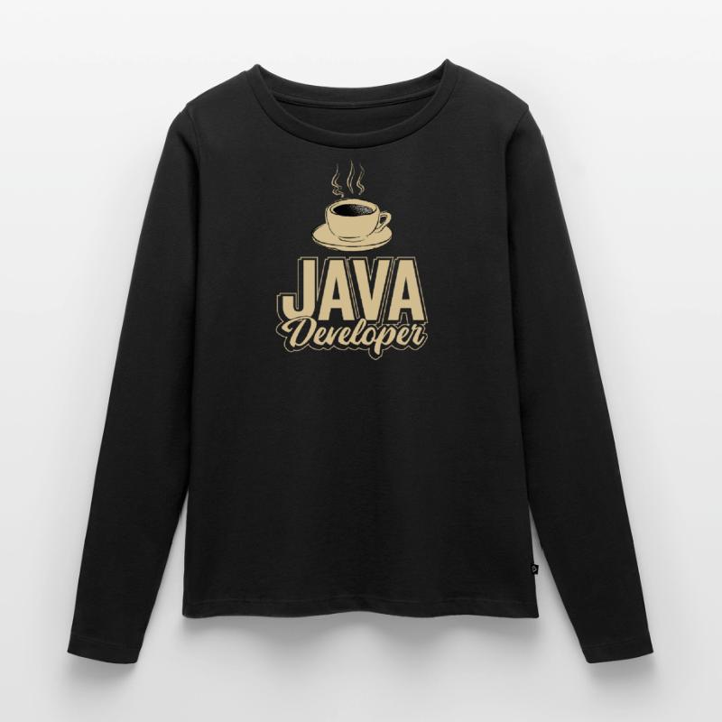 Café Java Developer Coffee T-shirt manches longues Premium bio Femme