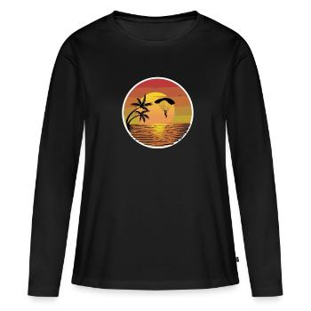 Parachute - T-shirt manches longues Premium bio Femme - noir - Devant - Julia (174cm)