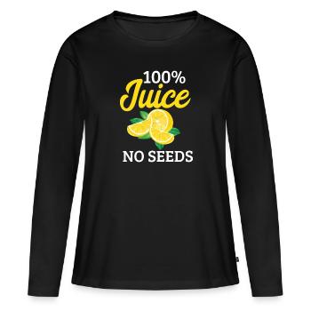 Drôle de vasectomie sans graines - T-shirt manches longues Premium bio Femme - noir - Devant - Julia (174cm)