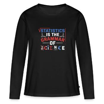 La statistique est la grammaire de la science - T-shirt manches longues Premium bio Femme - noir - Devant - Julia (174cm)