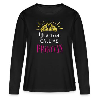 You can call me Princess - Women's Premium Organic Long Sleeve Shirt - black - Front - Julia (174cm)