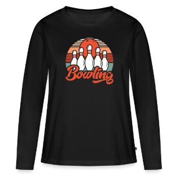 Bowling bowling bowling cadeau de bowling - T-shirt manches longues Premium bio Femme - noir - Devant - Julia (174cm)