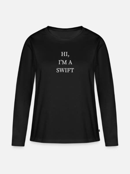 Ich bin ein swift Halloween Lustiges Last Minute Kostüm - Frauen Premium Bio Langarmshirt - Schwarz