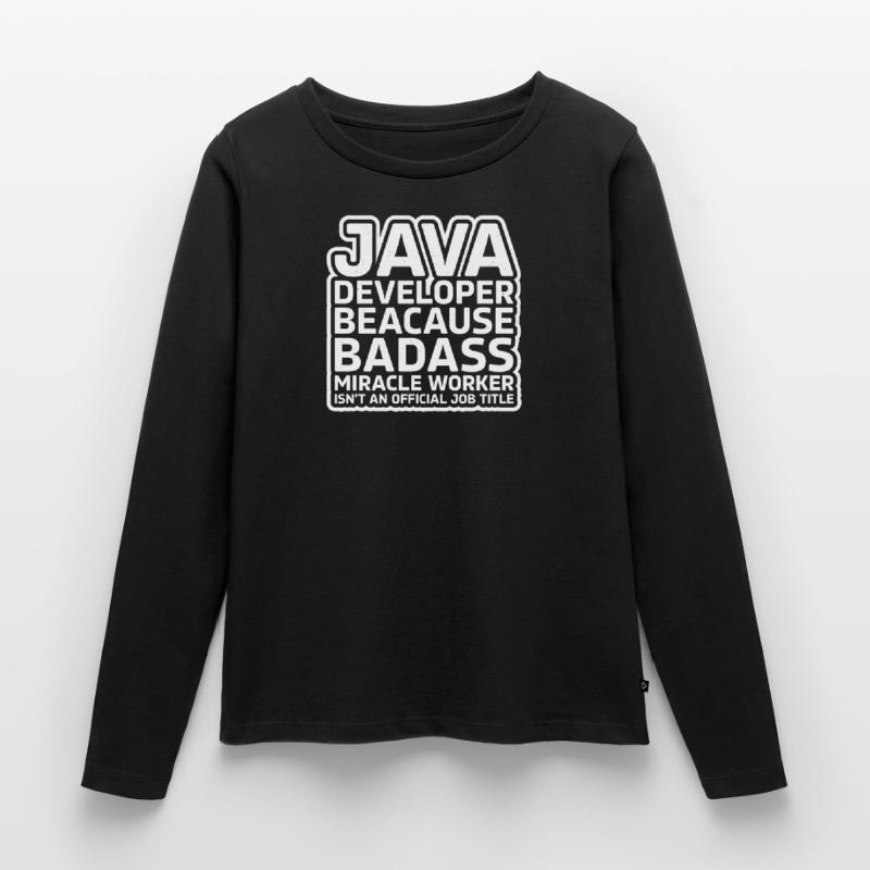Java Developer Badass T-shirt manches longues Premium bio Femme