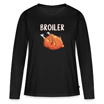 RDA Allemagne de l’Est Est Ostalgie Ossi Broiler - T-shirt manches longues Premium bio Femme - noir - Devant - Julia (174cm)