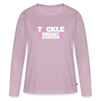 Awareness Breast Cancer Tackle Breast Cancer - Women's Premium Organic Long Sleeve Shirt - dusky pink - Front - Julia (174cm)