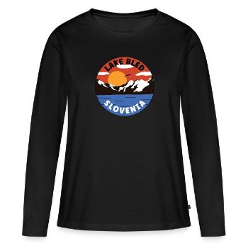 Lake Bled - Slovenia - Mountain Valley - Women's Premium Organic Long Sleeve Shirt - black - Front - Julia (174cm)