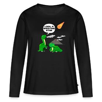Dinosaure Dino Prehistoric Fun - T-shirt manches longues Premium bio Femme - noir - Devant - Julia (174cm)