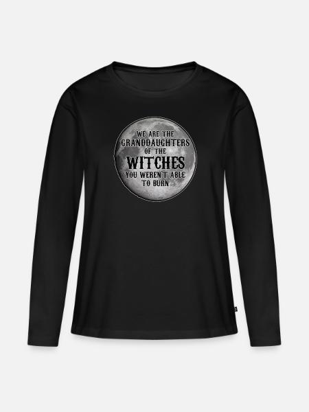 We Are The Granddaughters Of Witches Feminismus - Frauen Premium Bio Langarmshirt - Schwarz