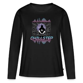Chillstep Musique Electro Musique - T-shirt manches longues Premium bio Femme - noir - Devant - Julia (174cm)