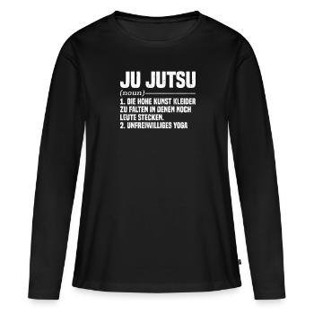 Ju Jutsu Brasilianisches Kampfkunsttraining - Frauen Premium Bio Langarmshirt - Schwarz - Vorne - Julia (174cm)