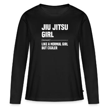 Ju Jutsu Brasilianisches Kampfkunsttraining - Frauen Premium Bio Langarmshirt - Schwarz - Vorne - Julia (174cm)