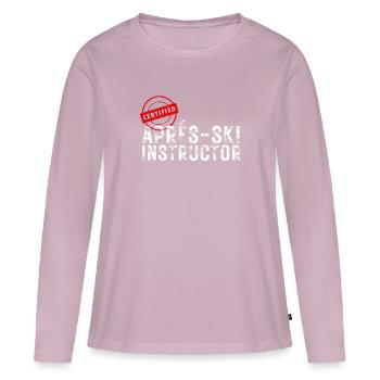 Apres Ski Party Certified Aprés-Ski Instructor - Frauen Premium Bio Langarmshirt - Altrosa - Vorne - Julia (174cm)