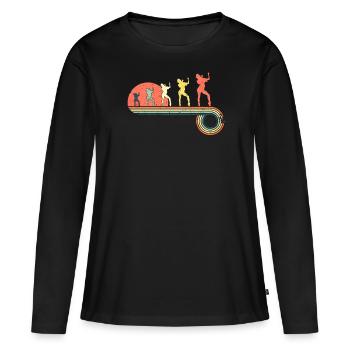Hiphop Girl Break Dance Music Vintage Puesta de - T-shirt manches longues Premium bio Femme - noir - Devant - Julia (174cm)