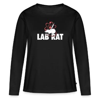 Lab Rat Funny Lab Tech Laboratory Technician - Frauen Premium Bio Langarmshirt - Schwarz - Vorne - Julia (174cm)