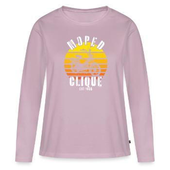 Moped Clique Scooter Mokick Two-Wheeler Driver 1965 - Women's Premium Organic Long Sleeve Shirt - dusky pink - Front - Julia (174cm)