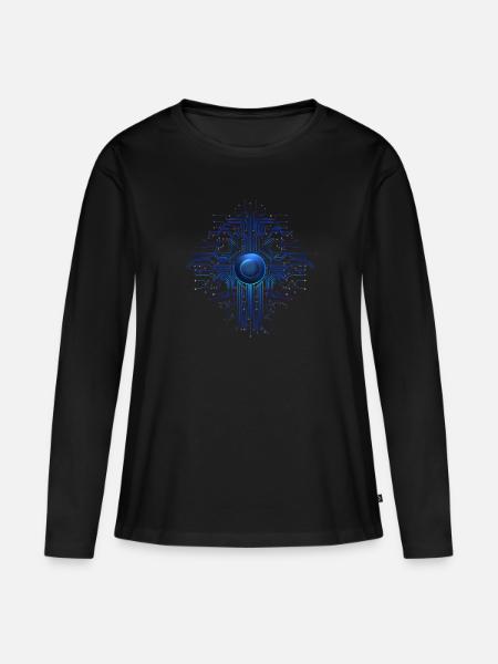 KI-Data-Science-Schaltung für maschinelles Lernen - Frauen Premium Bio Langarmshirt - Schwarz