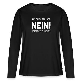 Sonst Noch Jemand Chef Hier Macho Patriarch - Frauen Premium Bio Langarmshirt - Schwarz - Vorne - Julia (174cm)