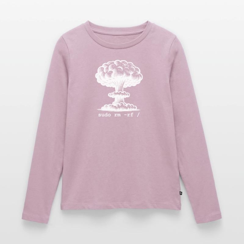 Linux Funny Linux Command Sudo RM RF für Männer Frauen Premium Bio Langarmshirt