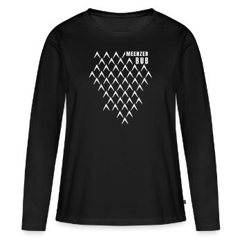 Meenzer Bub Hessen dialecte Bembel Äppler Mainz - T-shirt manches longues Premium bio Femme - noir - Devant - Julia (174cm)