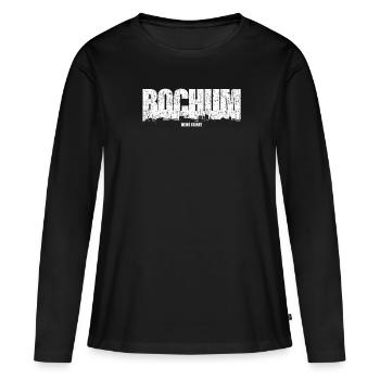 Bochum Skyline Ruhrpott sur la zone minière du charbon Home - T-shirt manches longues Premium bio Femme - noir - Devant - Julia (174cm)
