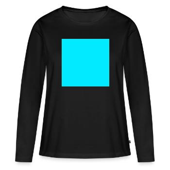 Boîte turquoise - T-shirt manches longues Premium bio Femme - noir - Devant - Julia (174cm)