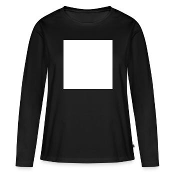 Carré Blanc Vide - T-shirt manches longues Premium bio Femme - noir - Devant - Julia (174cm)