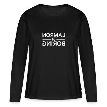 Anormal fou fou fou drôle drôle - T-shirt manches longues Premium bio Femme - noir - Devant - Julia (174cm)